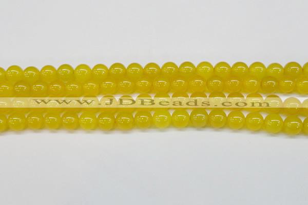 CAG7104 15.5 inches 12mm round yellow agate gemstone beads