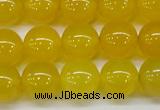 CAG7105 15.5 inches 14mm round yellow agate gemstone beads