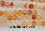 CAG7130 15.5 inches 4mm round red agate gemstone beads