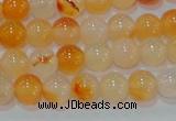 CAG7131 15.5 inches 6mm round red agate gemstone beads