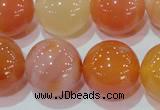 CAG7138 15.5 inches 20mm round red agate gemstone beads