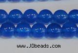 CAG7160 15.5 inches 8mm round blue agate gemstone beads