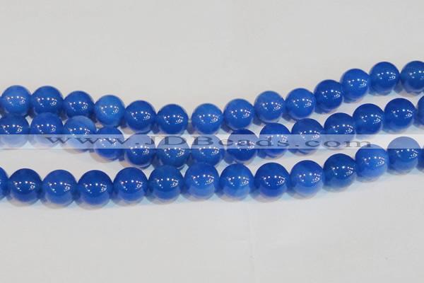 CAG7163 15.5 inches 14mm round blue agate gemstone beads