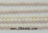 CAG7181 15.5 inches 3mm round white agate gemstone beads