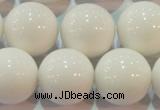 CAG7183 15.5 inches 16mm round white agate gemstone beads