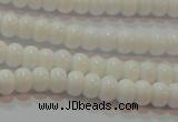 CAG7190 15.5 inches 4*6mm rondelle white agate gemstone beads