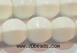 CAG7215 15.5 inches 14*14mm pumpkin white agate gemstone beads