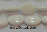 CAG7229 15.5 inches 12*16mm marquise white agate gemstone beads