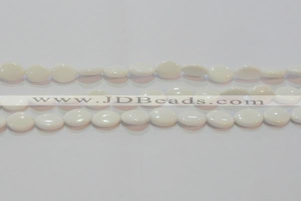 CAG7229 15.5 inches 12*16mm marquise white agate gemstone beads