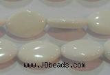 CAG7230 15.5 inches 13*18mm marquise white agate gemstone beads