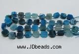 CAG7353 15.5 inches 14*15mm - 16*18mm octagonal dragon veins agate beads