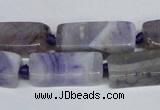 CAG7375 15.5 inches 8*20mm - 10*25mm cuboid dragon veins agate beads