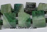 CAG7385 15.5 inches 11*12mm - 13*14mm cube dragon veins agate beads