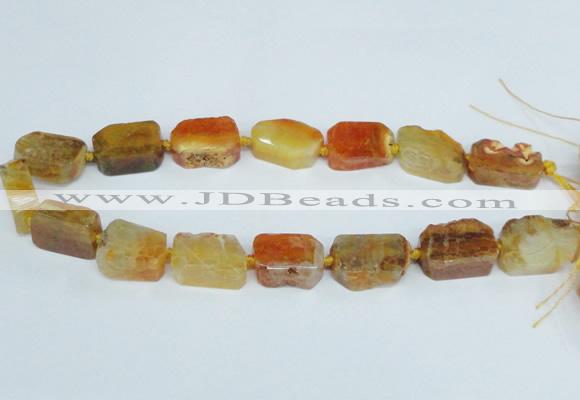 CAG7388 15.5 inches 15*20mm - 18*25mm freeform dragon veins agate beads