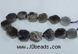 CAG7413 15.5 inches 25*27mm - 30*32mm freeform dragon veins agate beads