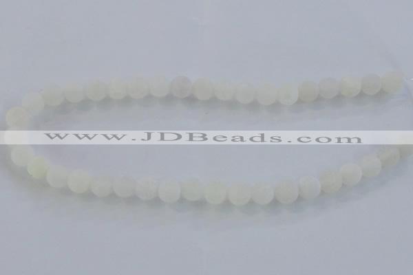 CAG7470 15.5 inches 4mm round frosted agate beads wholesale