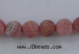 CAG7486 15.5 inches 4mm round frosted agate beads wholesale