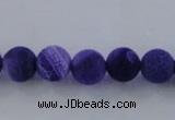 CAG7510 15.5 inches 4mm round frosted agate beads wholesale