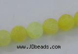 CAG7518 15.5 inches 4mm round frosted agate beads wholesale