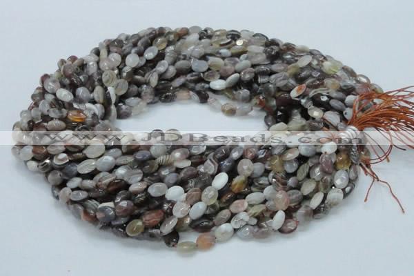 CAG753 15.5 inches 6*8mm faceted oval botswana agate beads