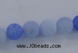 CAG7530 15.5 inches 12mm round frosted agate beads wholesale