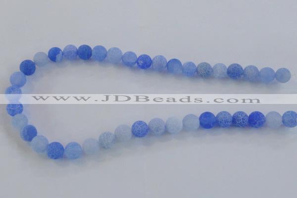 CAG7532 15.5 inches 16mm round frosted agate beads wholesale