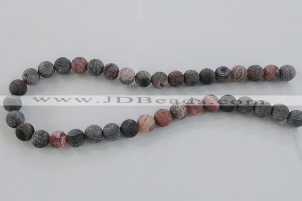 CAG7551 15.5 inches 6mm round frosted agate beads wholesale