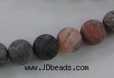 CAG7552 15.5 inches 8mm round frosted agate beads wholesale