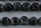 CAG7603 15.5 inches 10mm faceted round frosted agate beads wholesale