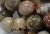 CAG768 15.5 inches 18mm round yellow agate gemstone beads wholesale