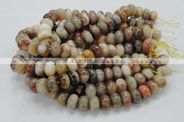 CAG771 15.5 inches 12*18mm rondelle yellow agate gemstone beads