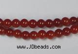 CAG7855 15.5 inches 3mm round red agate beads wholesale