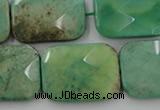 CAG7926 15.5 inches 18*25mm faceted rectangle grass agate beads