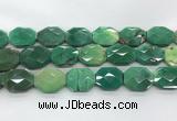 CAG7929 15.5 inches 22*30mm - 25*25mm faceted octagonal grass agate beads