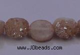 CAG7946 7.5 inches 8*10mm oval plated white druzy agate beads