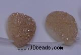 CAG8131 Top drilled 18*25mm teardrop champagne plated druzy agate beads