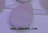 CAG8140 Top drilled 30*40mm teardrop white plated druzy agate beads