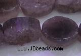 CAG8446 15.5 inches 20*30mm oval grey druzy agate gemstone beads