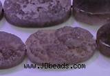 CAG8447 15.5 inches 15*30mm oval grey druzy agate gemstone beads