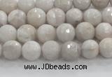 CAG8514 15.5 inches 6mm faceted round grey agate beads wholesale