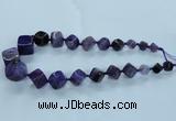 CAG8523 15.5 inches 9*10mm - 23*24mm cube dragon veins agate beads