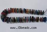 CAG8565 6*22mm - 10*26mm tyre dragon veins agate beads wholesale