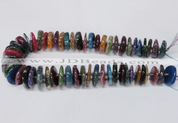 CAG8565 6*22mm - 10*26mm tyre dragon veins agate beads wholesale