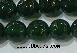 CAG8586 15.5 inches 16mm faceted round green agate gemstone beads