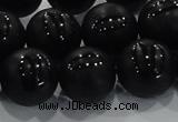 CAG8688 15.5 inches 12mm round matte tibetan agate gemstone beads