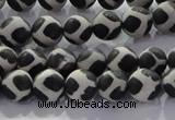 CAG8695 15.5 inches 6mm round matte tibetan agate gemstone beads