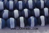 CAG8716 15.5 inches 8mm round matte tibetan agate gemstone beads