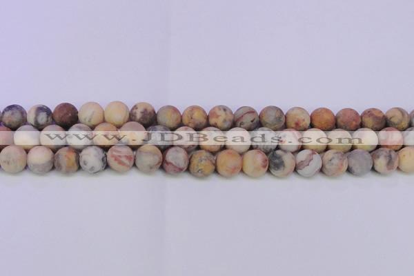 CAG8891 15.5 inches 6mm round matte crazy lace agate beads