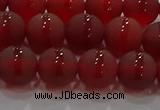 CAG8902 15.5 inches 8mm round matte red agate beads wholesale