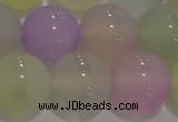 CAG8934 15.5 inches 12mm round matte colorful agate beads wholesale